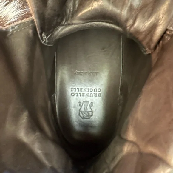 Brunello Cucinelli High Top Sneakers Brown Suede Monili, Size 7, Good Condition! - Picture 7 of 8